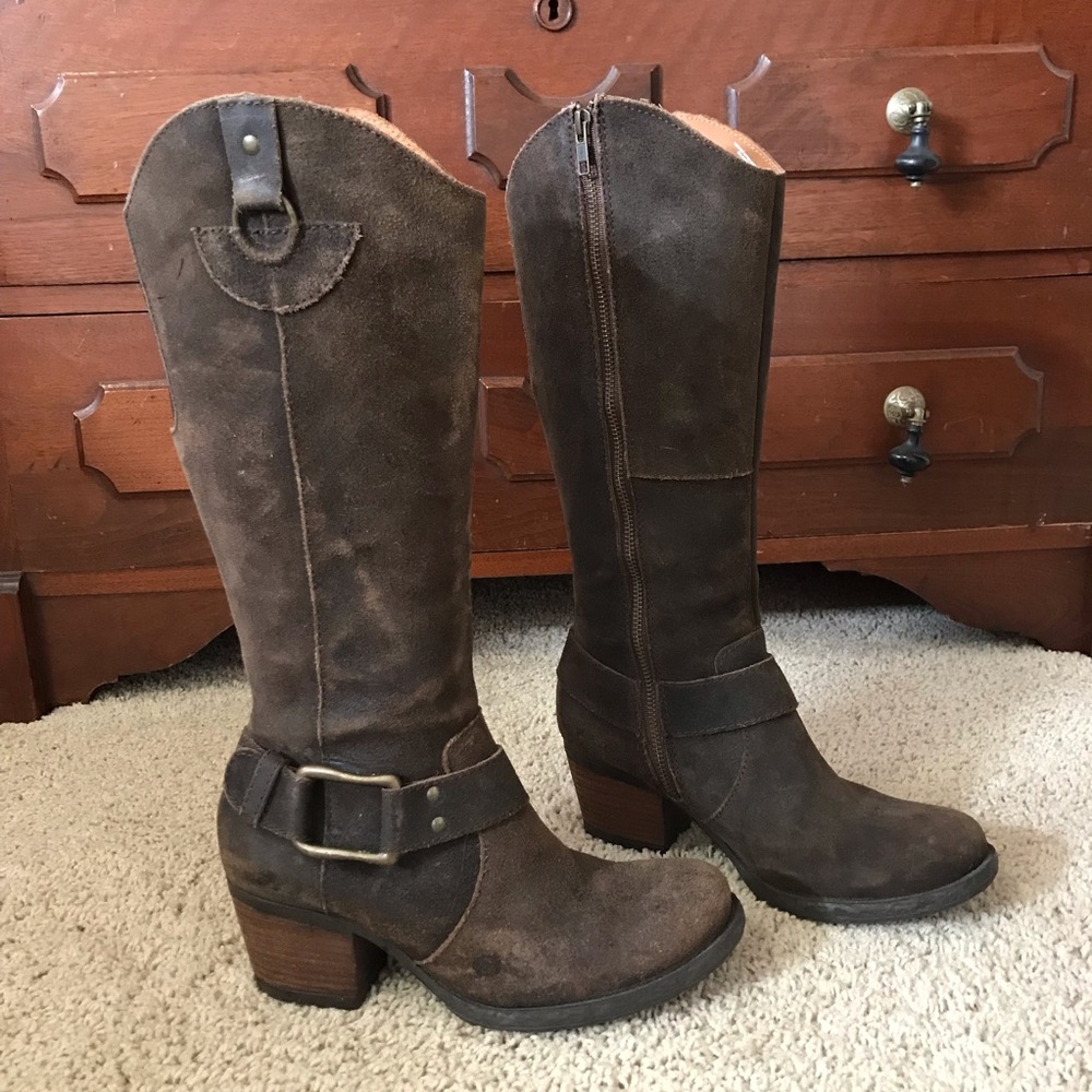 🐬 Born Lorenza Brown Suede Knee-High Boots
